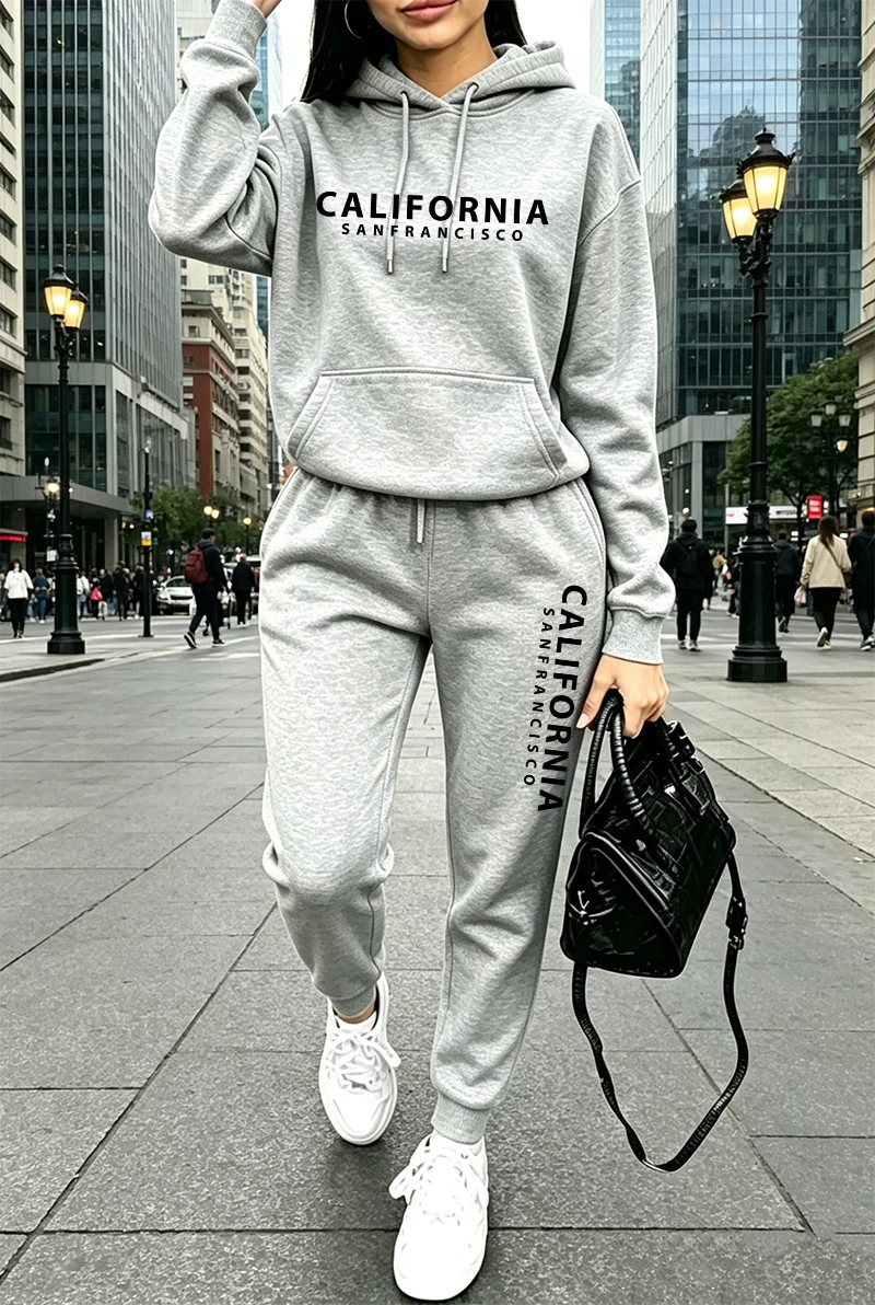 Winter Clothing For Women - Kaliteli Kadın Eşofman Takımı Baskılı Günlük