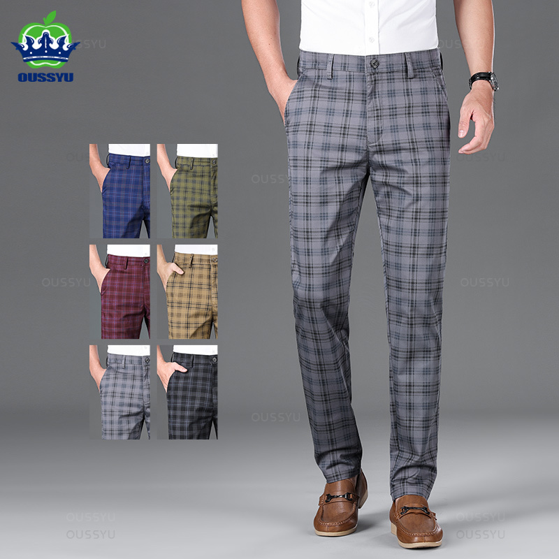 Winter Clothing Men Style - OUSSYU marka giyim yüksek kaliteli ekose