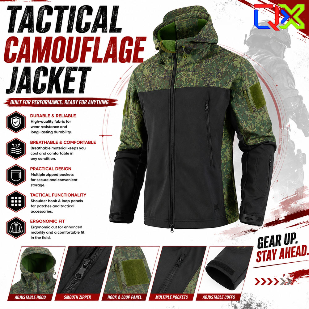 QX Taktik Kamuflaj Softshell C - Windproof Jacket Softshell incelemesi ve fiyatı