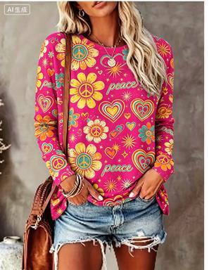 Kadın Uzun Kollu Tişört Hippi  - Winter Clothing For Women incelemesi ve fiyatı