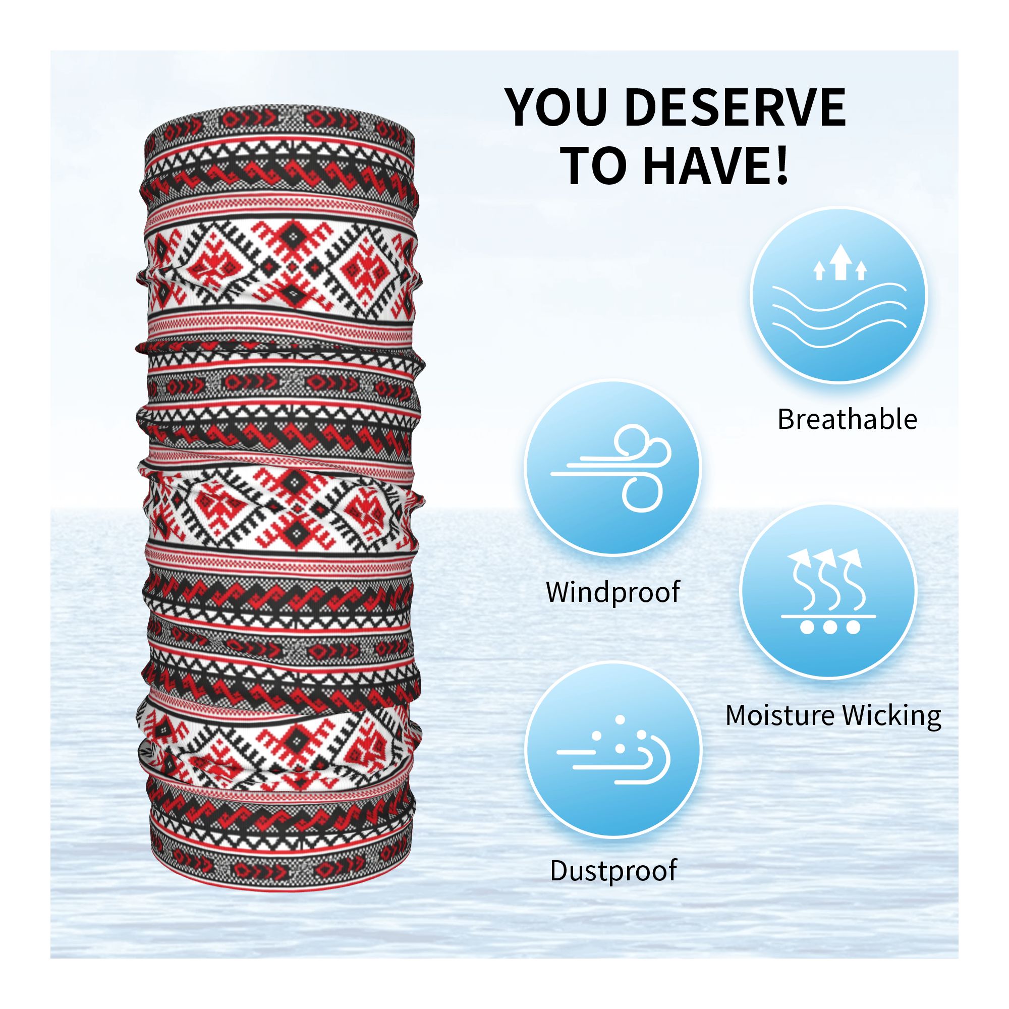 Özel Ukrayna Vyshyvanka İşleme - Neck Gaiter Fleece incelemesi ve fiyatı