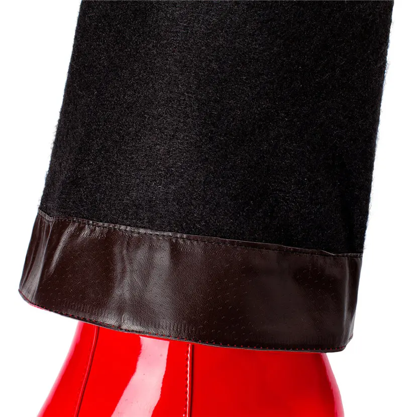 Kırmızı beyaz rugan kadın diz  - Winter Clothing For Women incelemesi ve fiyatı